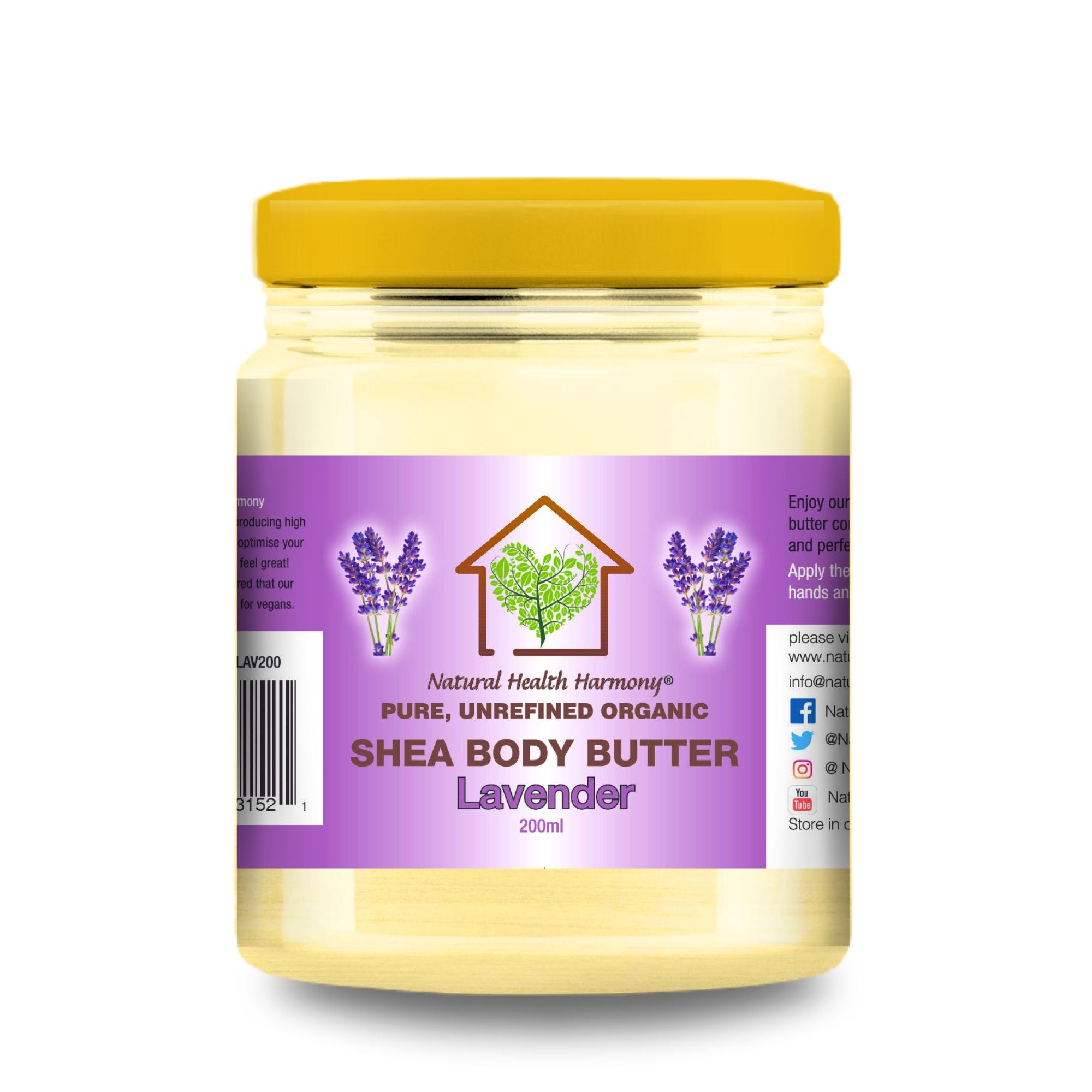 Natural Health Harmony Shea Butter with Lavender 200ml