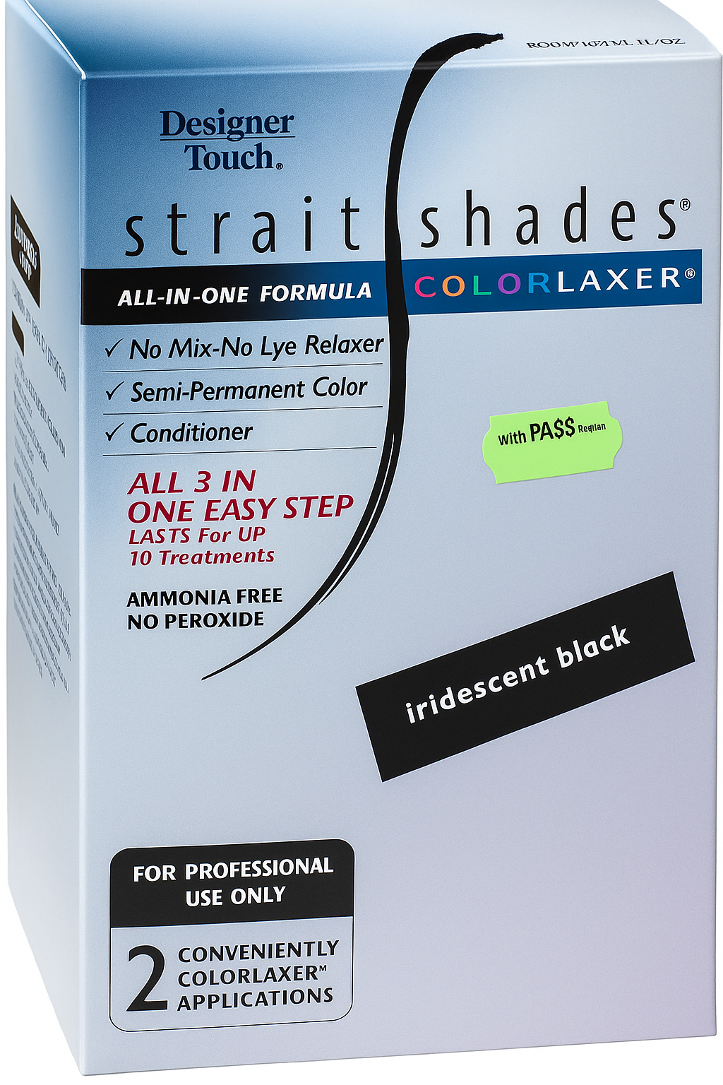 Designer Touch Straight Shades Colour Relaxer Kit Black 2 Application