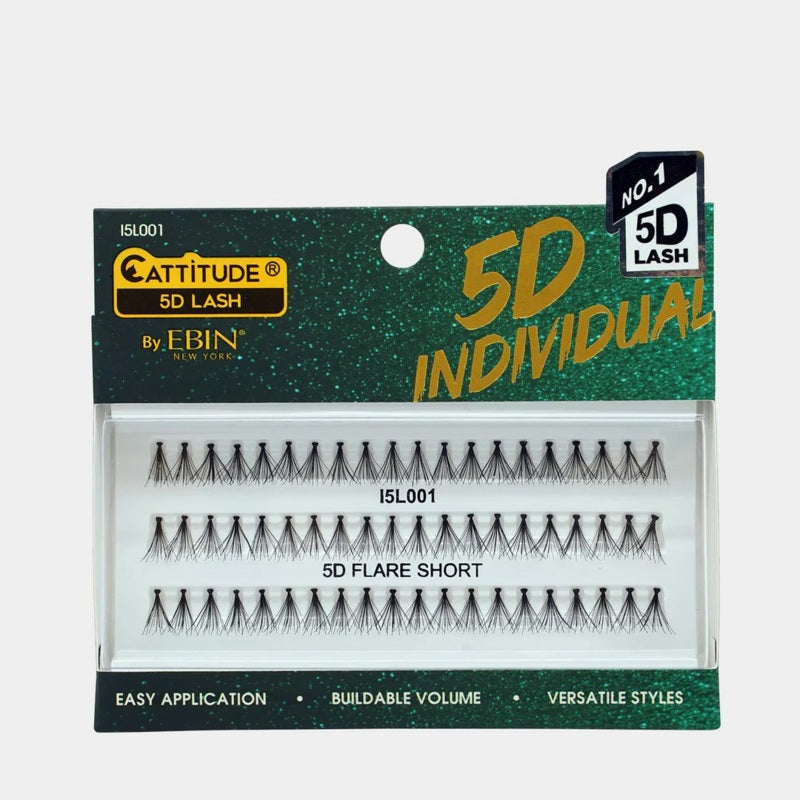 EBIN Cattitude Eyelashes Individual 5D - Flare Short I5L001