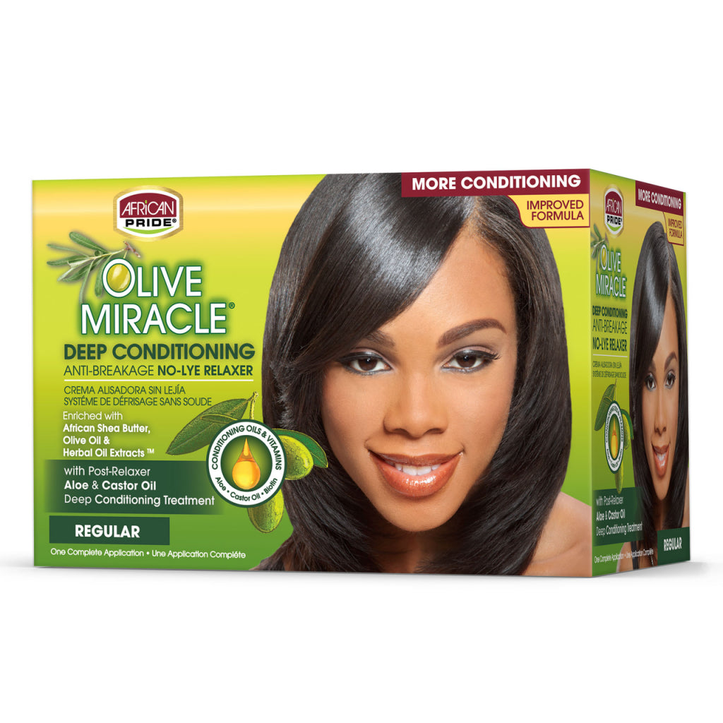 African Pride Olive Miracle Relaxer Kit Regular