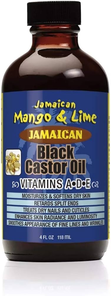 Jamaican Mango and Lime Black Castor Oil Vitamin A,D,E 4oz