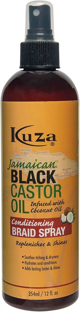 Kuza Jamaican Black Castor Oil Braid Spray 12oz