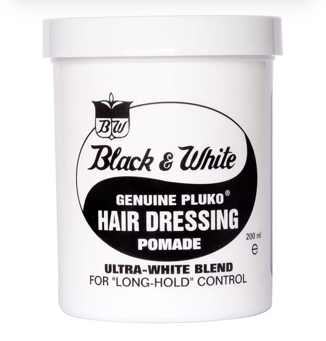 Black and White Genuine Pluko Hair Dressing Pomade 7.05oz