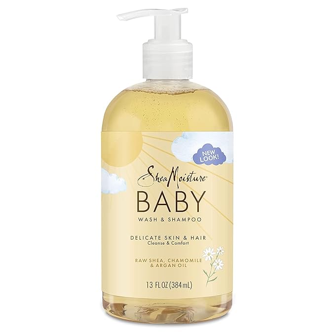 Shea Moisture Baby Wash and Shampoo Hypoallergenic Raw Shea Chamomile 13oz