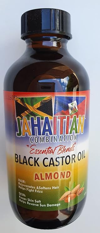 Jahaitian Black Castor Oil - Almond 4oz