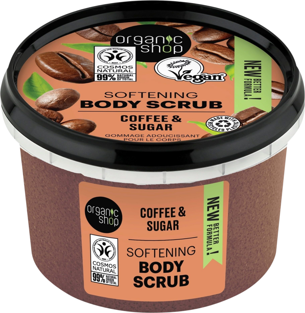 Organic Shop Coffee and Sugar Softening Body Scrub 250ml