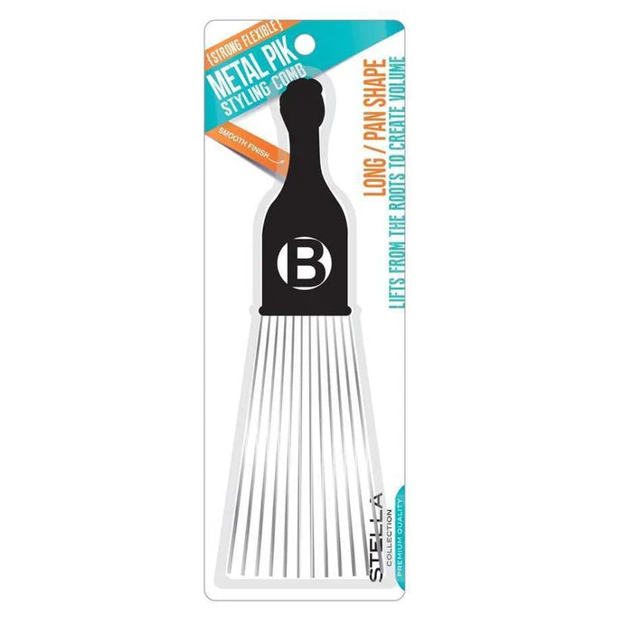 Stella Collection Metal Pik Comb Long Pan Shape - 2411