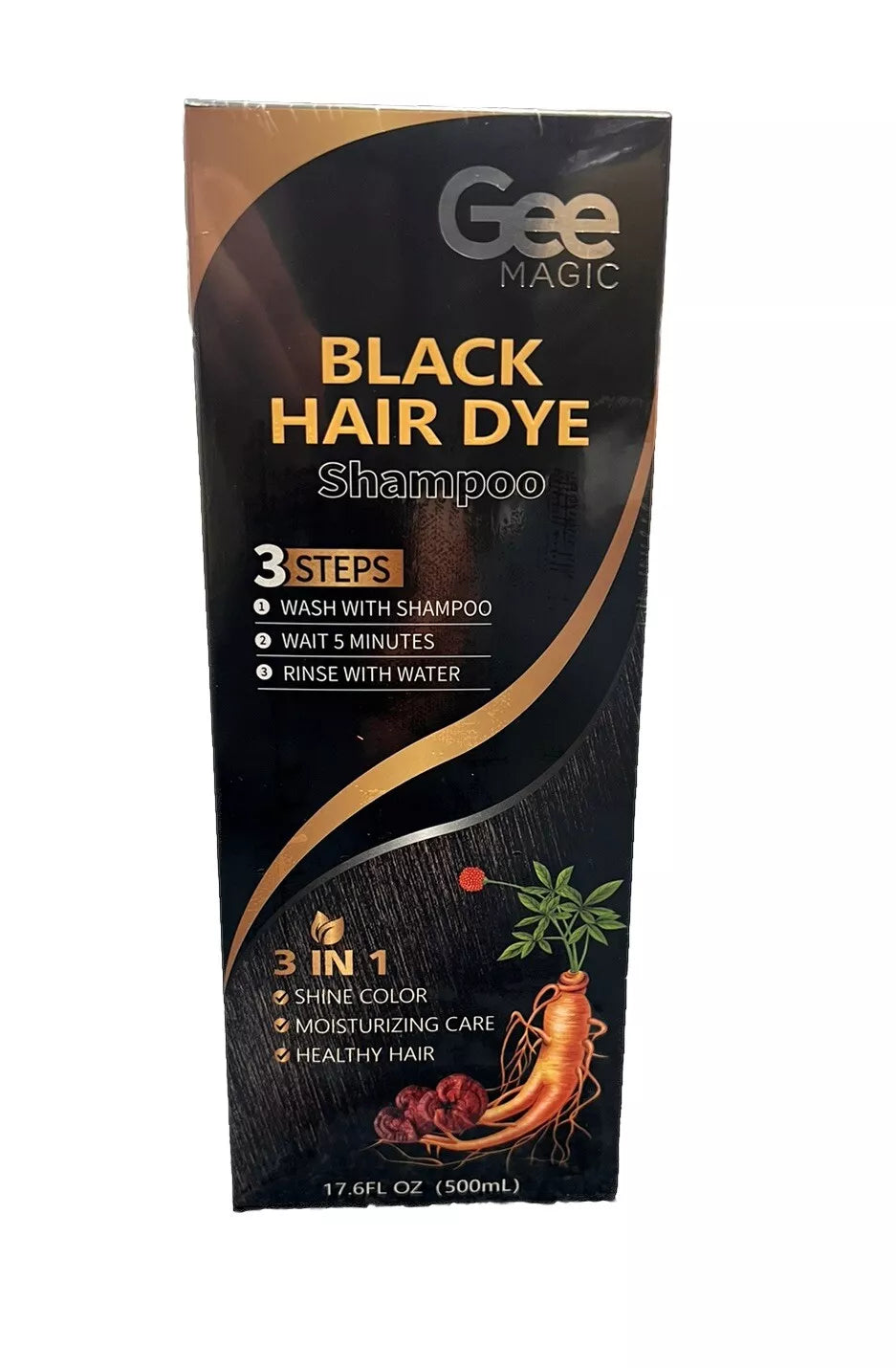 Gee Magic Black Hair Dye Shampoo 500ml