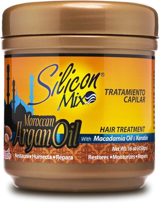 Silicon Mix Moroccan Argan Oil Hair Treatment Jar 16oz