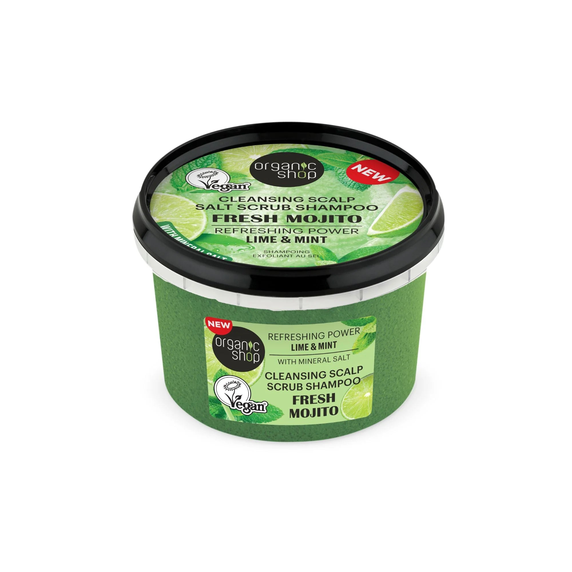 Organic Shop Lime and Mint Cleansing Scalp Scrub Shampoo 250ml
