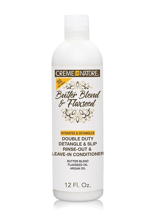 Creme of Nature Butter Blend Flaxseed Rinse Out or Leave in Conditioner 12oz