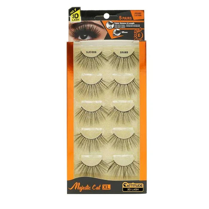 EBIN Cattitude Eyelashes - Majestic Cat XL Grand 006 5 Pack
