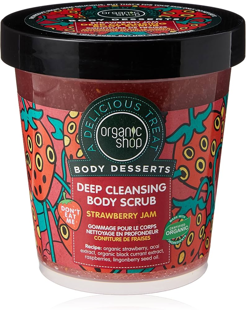 Organic Shop Strawberry Jam Deep Cleansing Body Scrub 450ml