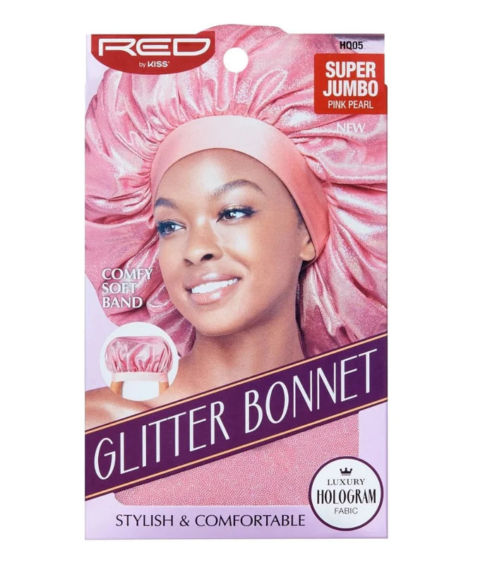 Red by Kiss Glitter Bonnet Super Jumbo Pink Pearl HQ05