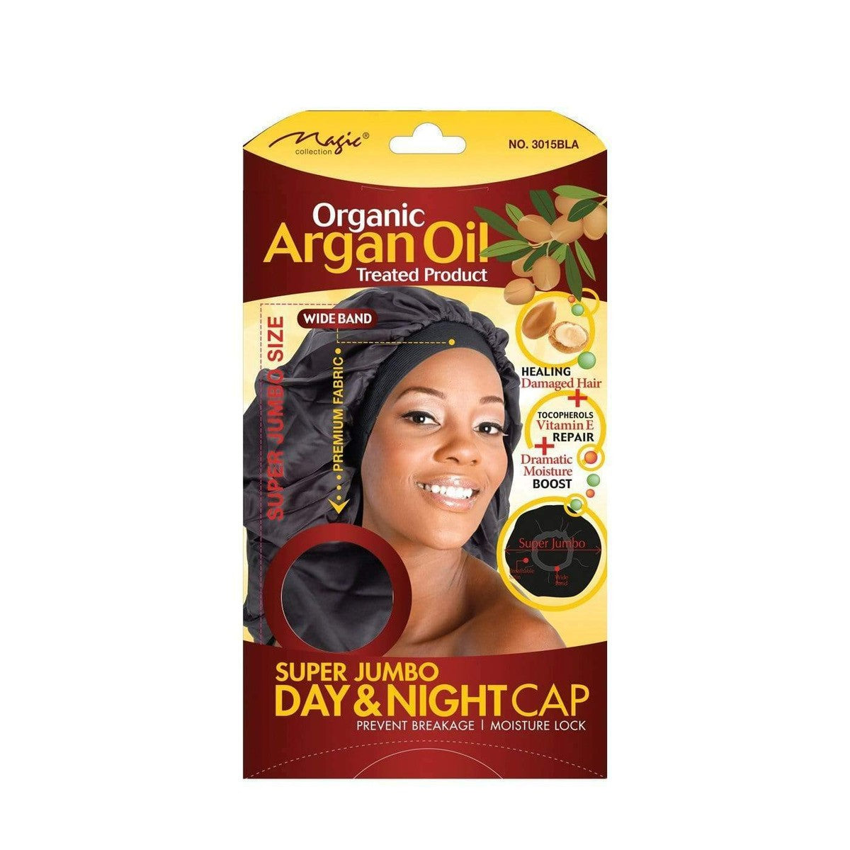 Magic Collection Argan Oil Day and Night Cap Super Jumbo - 3015BLA