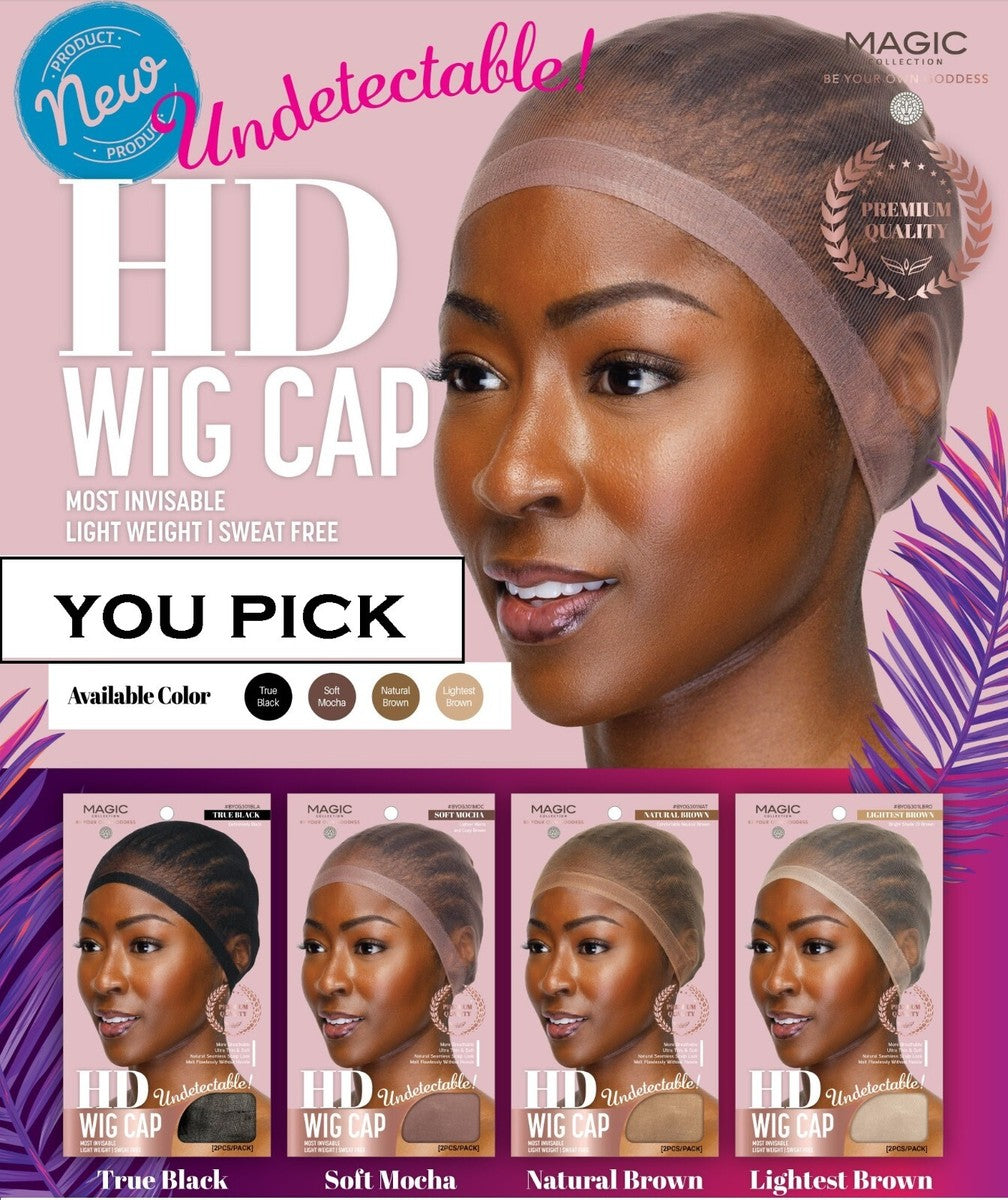 Magic Collection Undetectable HD Wig Cap 2pc True Black - BYOG301BLA