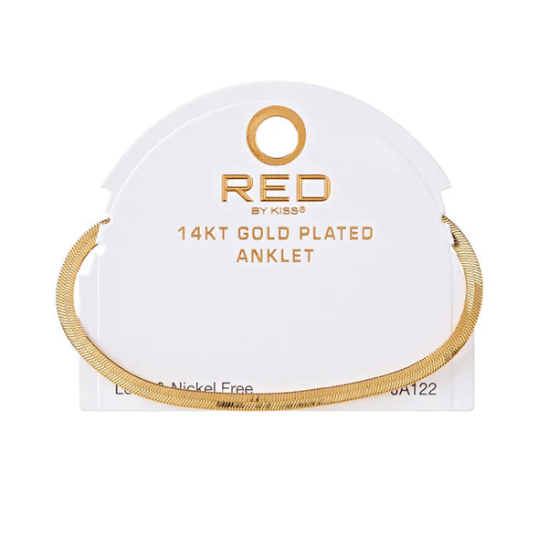 Red by Kiss 14kt Gold Plated Anklet Snake 4mm JA122