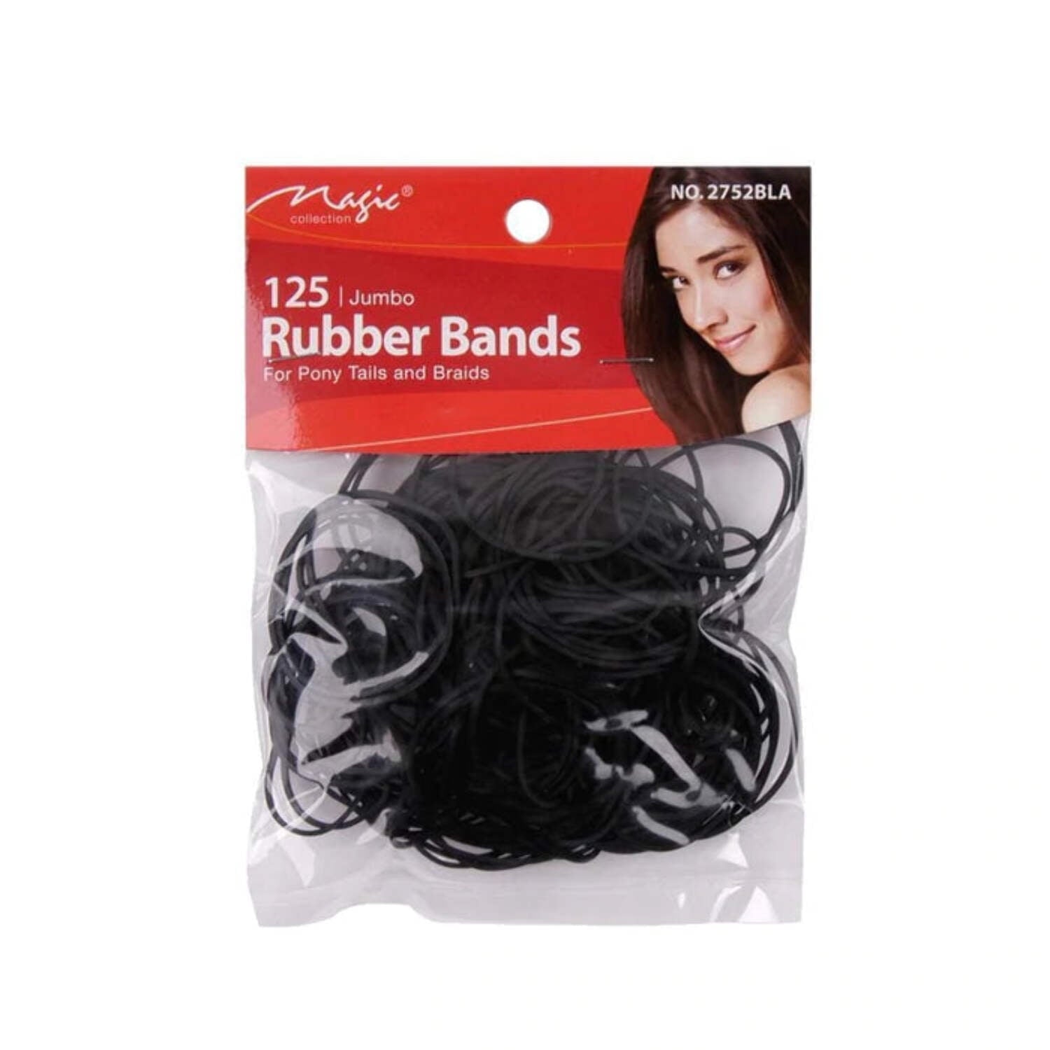 Magic Collection 125 Jumbo Rubber Bands Black 2752BLA