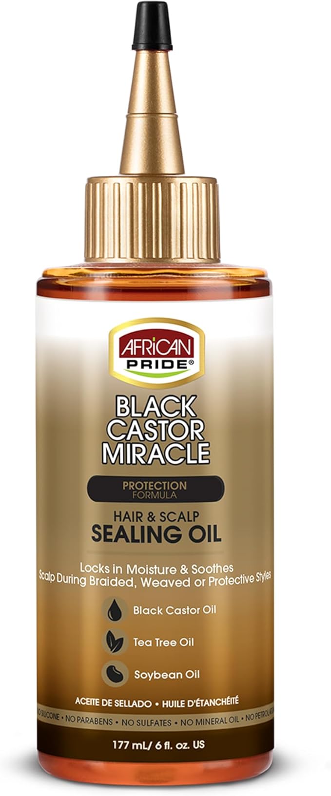 African Pride Black Castor Miracle Sealing Oil 6oz
