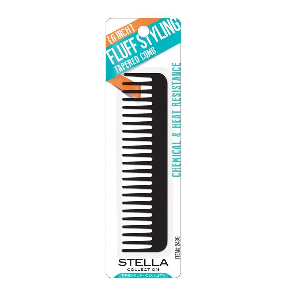 Stella Collection 6 Inch Fluff Tapered Comb - 2436
