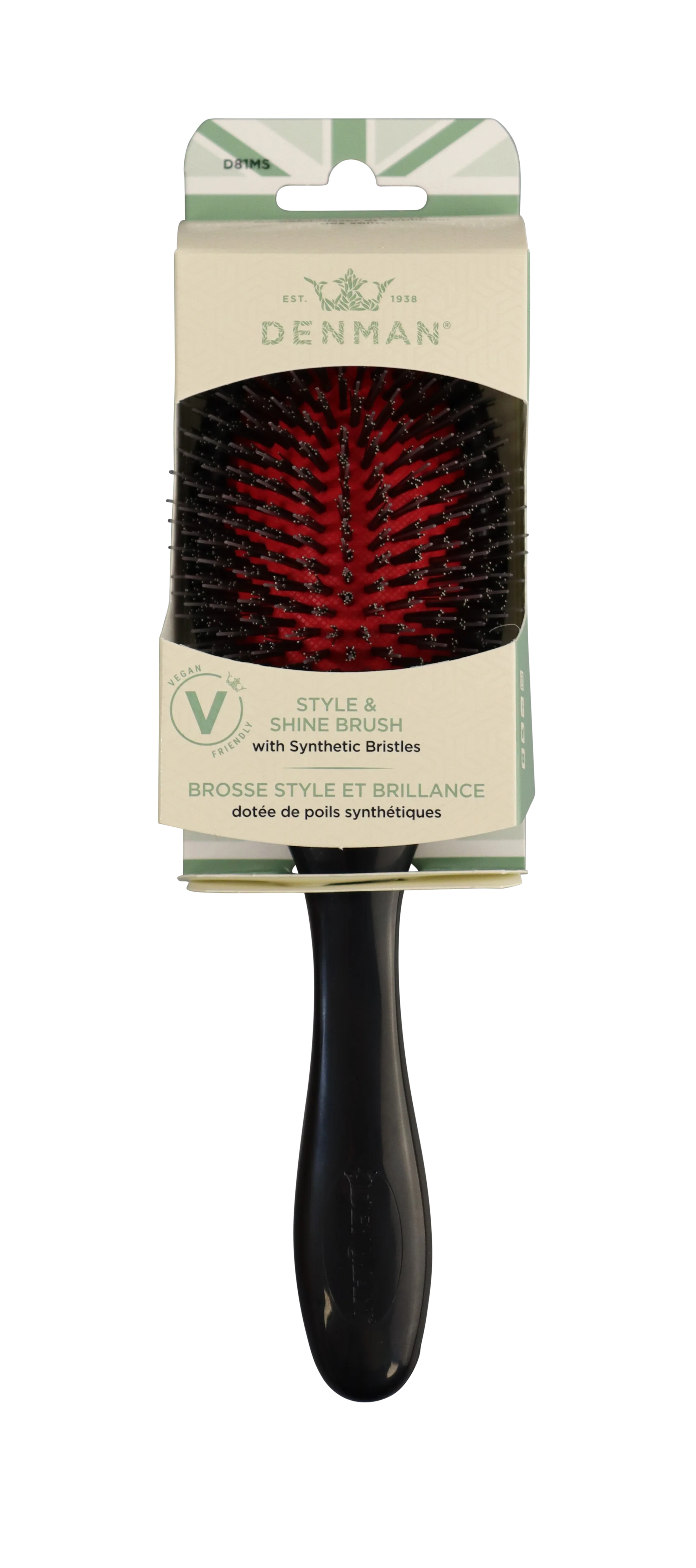 Denman Style and Shine Brush Medium Vegan Friendly - D81MS