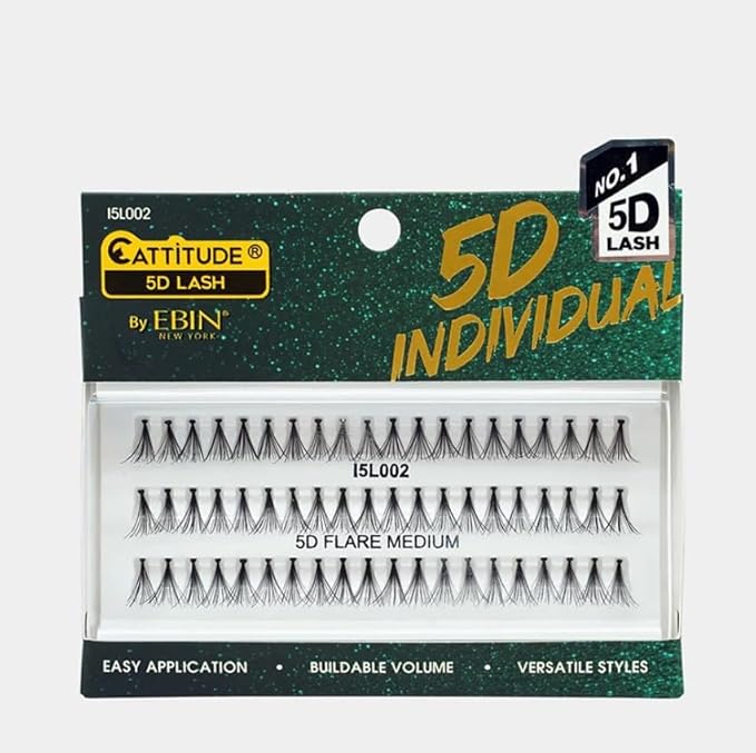 EBIN Cattitude Eyelashes Individual 5D - Flare Medium I5L002