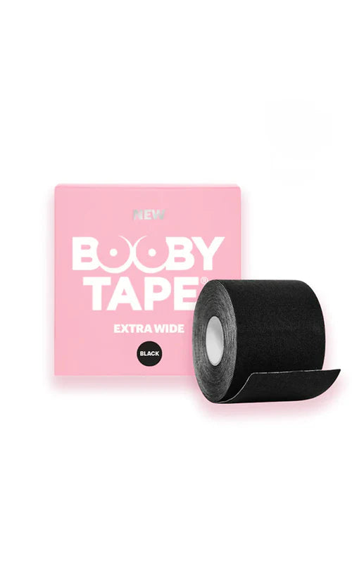 Booby Tape Extra Wide Black - 7.5cm x 5m