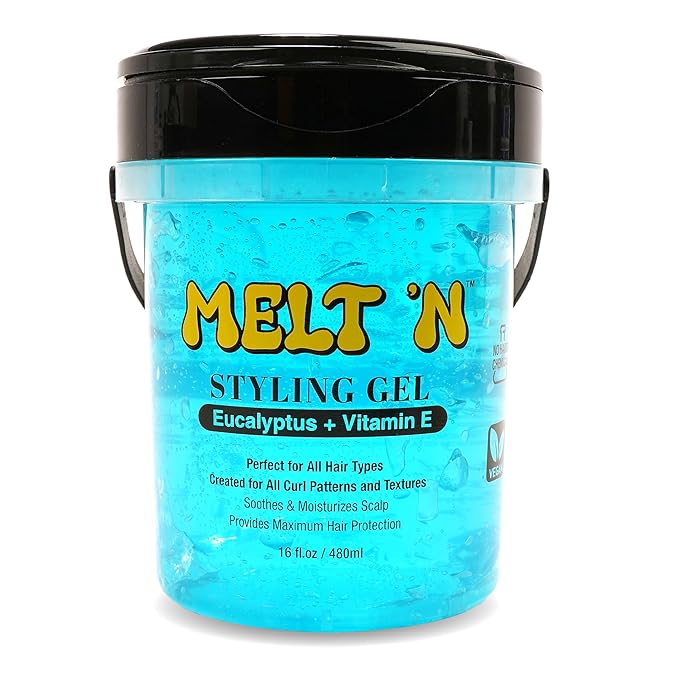EBIN Melt'n Styling Gel - Eucalyptus and Vitamin E (Blue) 16oz
