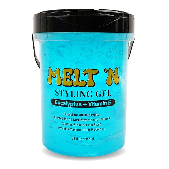 EBIN Melt'n Styling Gel - Eucalyptus and Vitamin E (Blue) 32oz