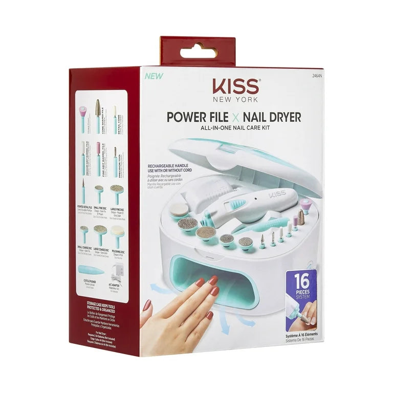 Red by Kiss Power File x Nail Dryer 16pc System