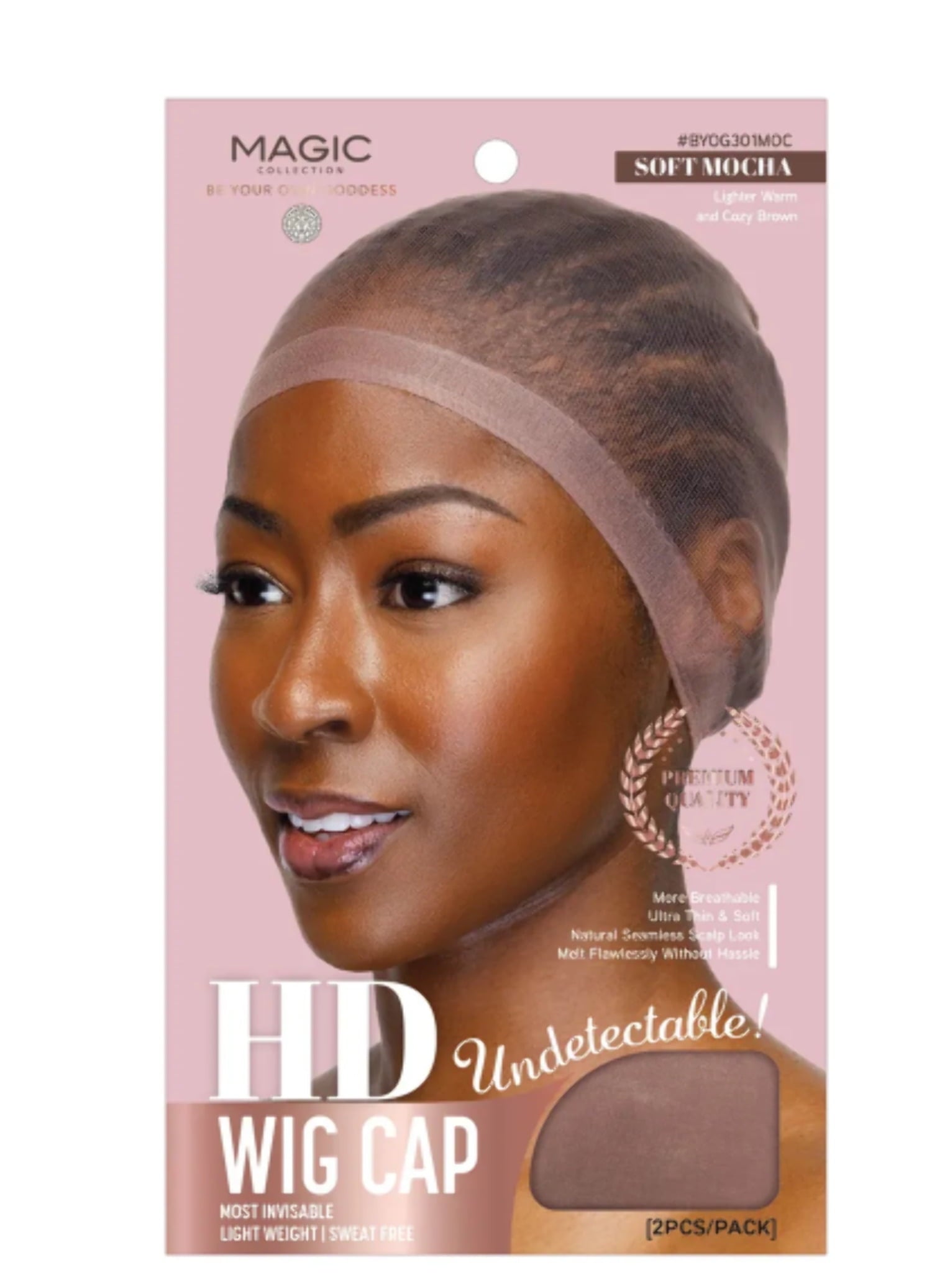 Magic Collection Undetectable HD Wig Cap 2pc Soft Mocha - BYOG301MOC