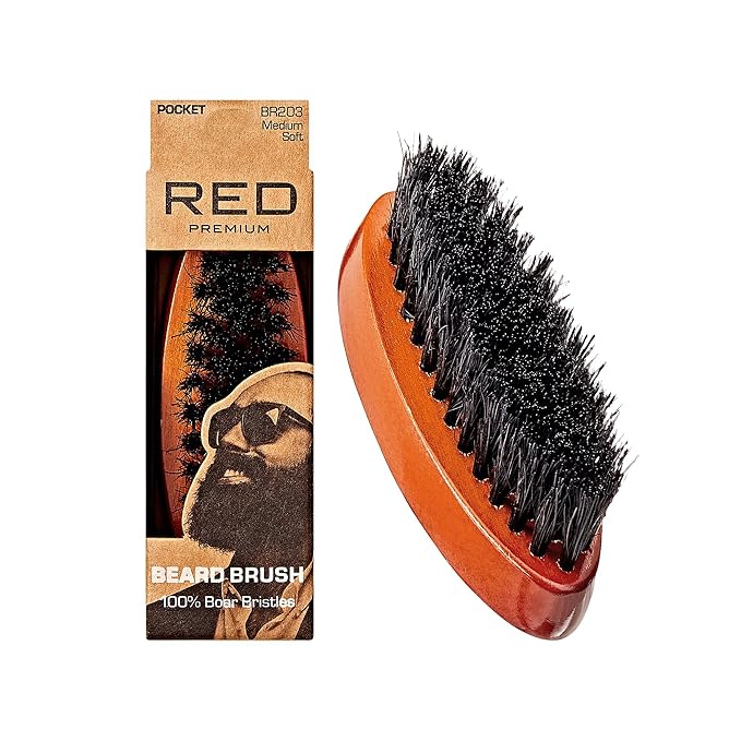 Red by Kiss Premium Beard Brush Pocket BR203