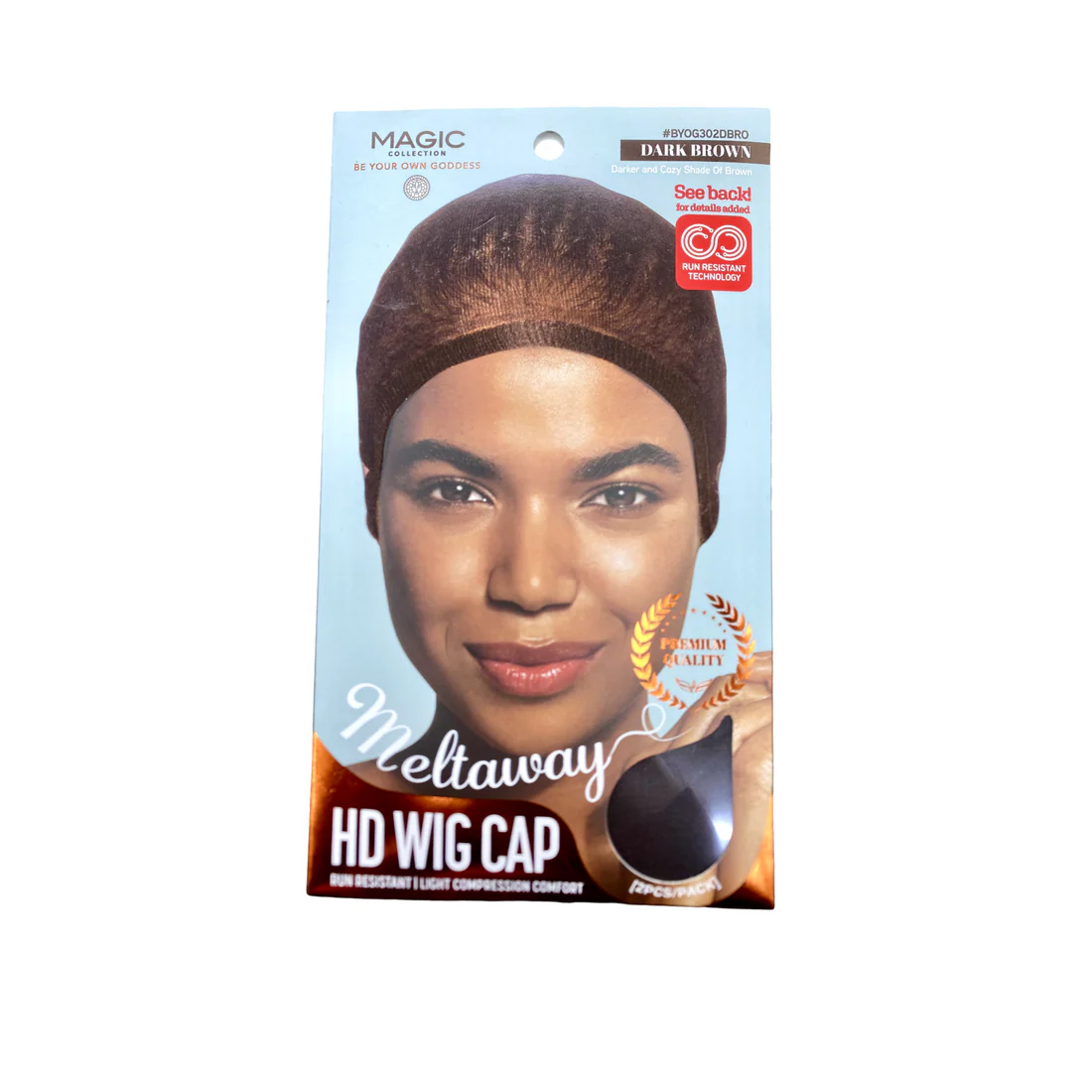 Magic Collection Meltaway HD Wig Cap 2pc Dark Brown - BYOG302DBRO