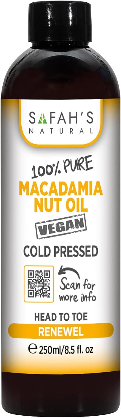 Safahs Natural Pure Macadamia Nut Oil 250ml