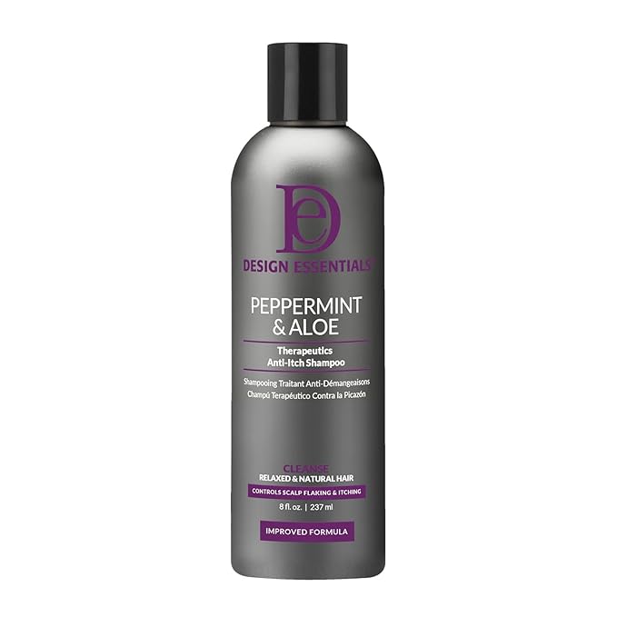 Design Essentials Peppermint and Aloe Therapeutic Anti Itch Shampoo 8oz