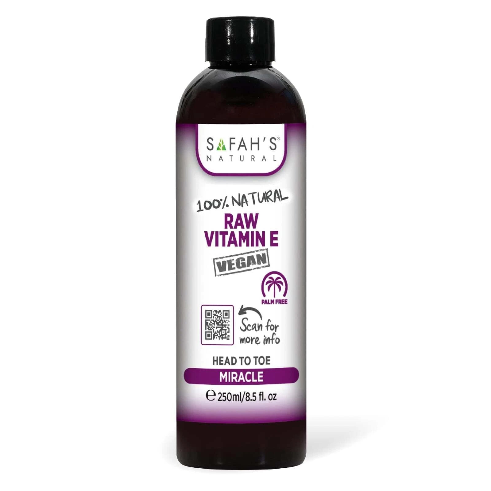 Safahs Natural Raw Vitamin E Oil 250ml