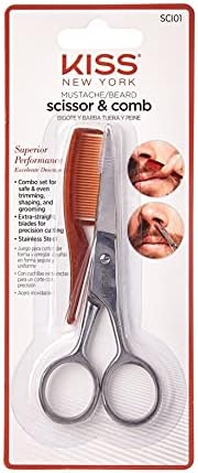 Red by Kiss Moustache Scissors and Comb SCI01