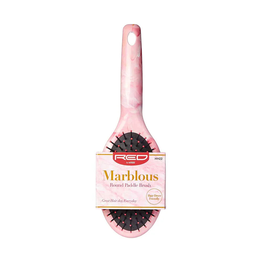 Red by Kiss Marblous Round Paddle Brush HH22