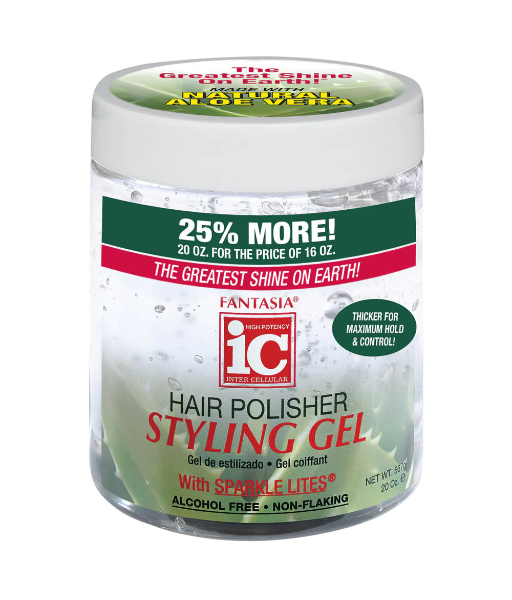 Fantasia IC Aloe Hair Polisher Styling Gel Jar 20oz
