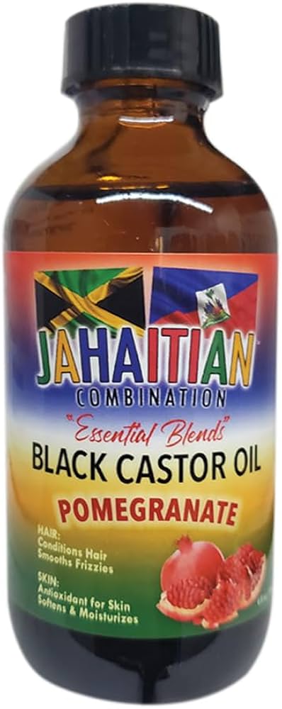 Jahaitian Black Castor Oil - Pomegranate 4oz