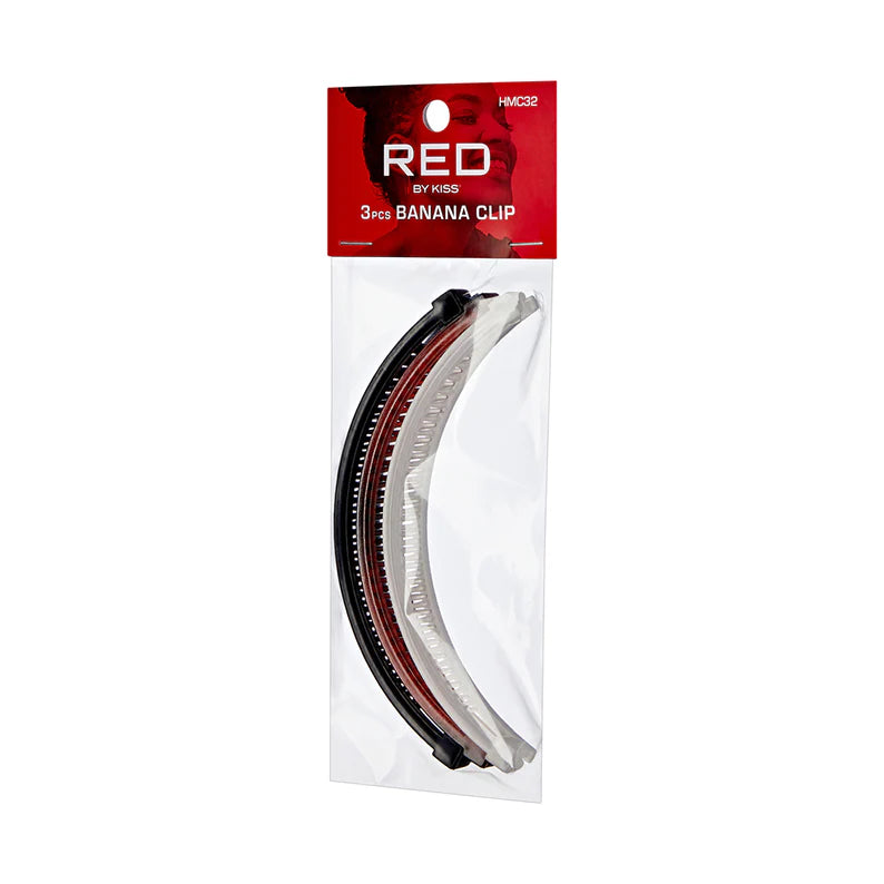 Red by Kiss Banana Clips 3pc HMC32