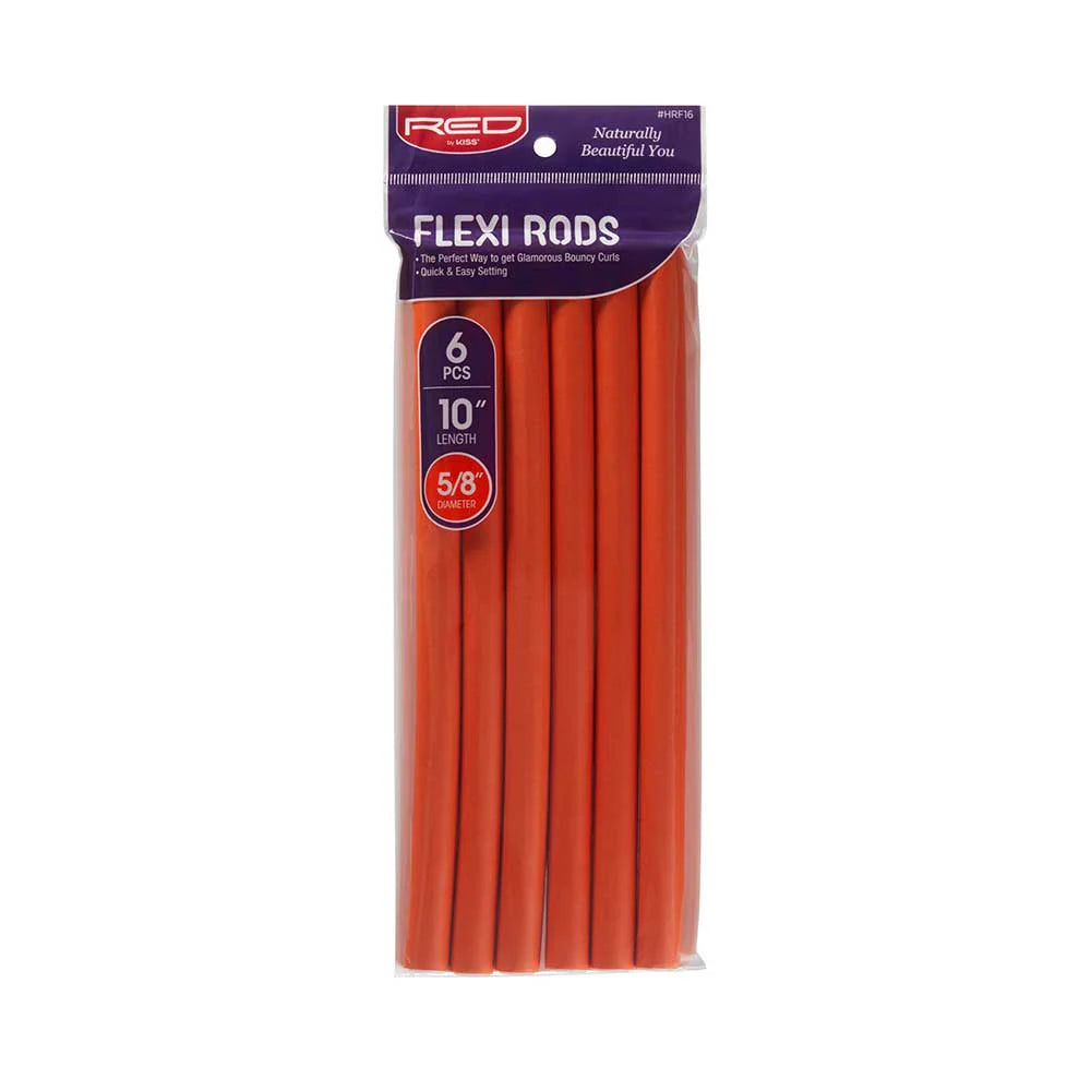 Red by Kiss Flexi Rods 10in x 5/8in Orange 6pc HRF16