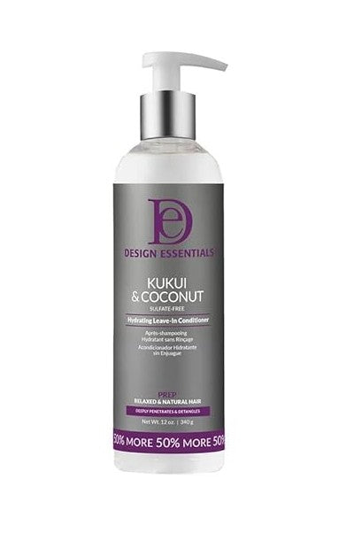 Design Essentials Kukui and Coconut Hydrating Leave in Conditioner 12oz