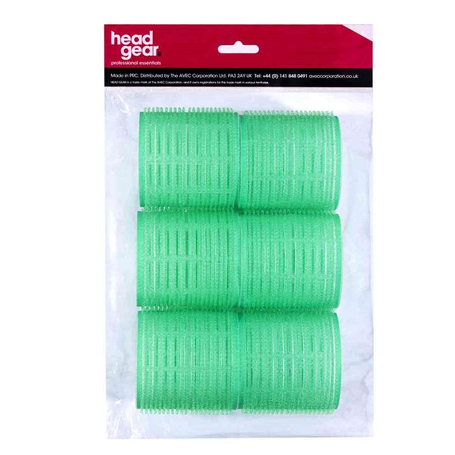 Head Gear Velco Rollers Green 61mm