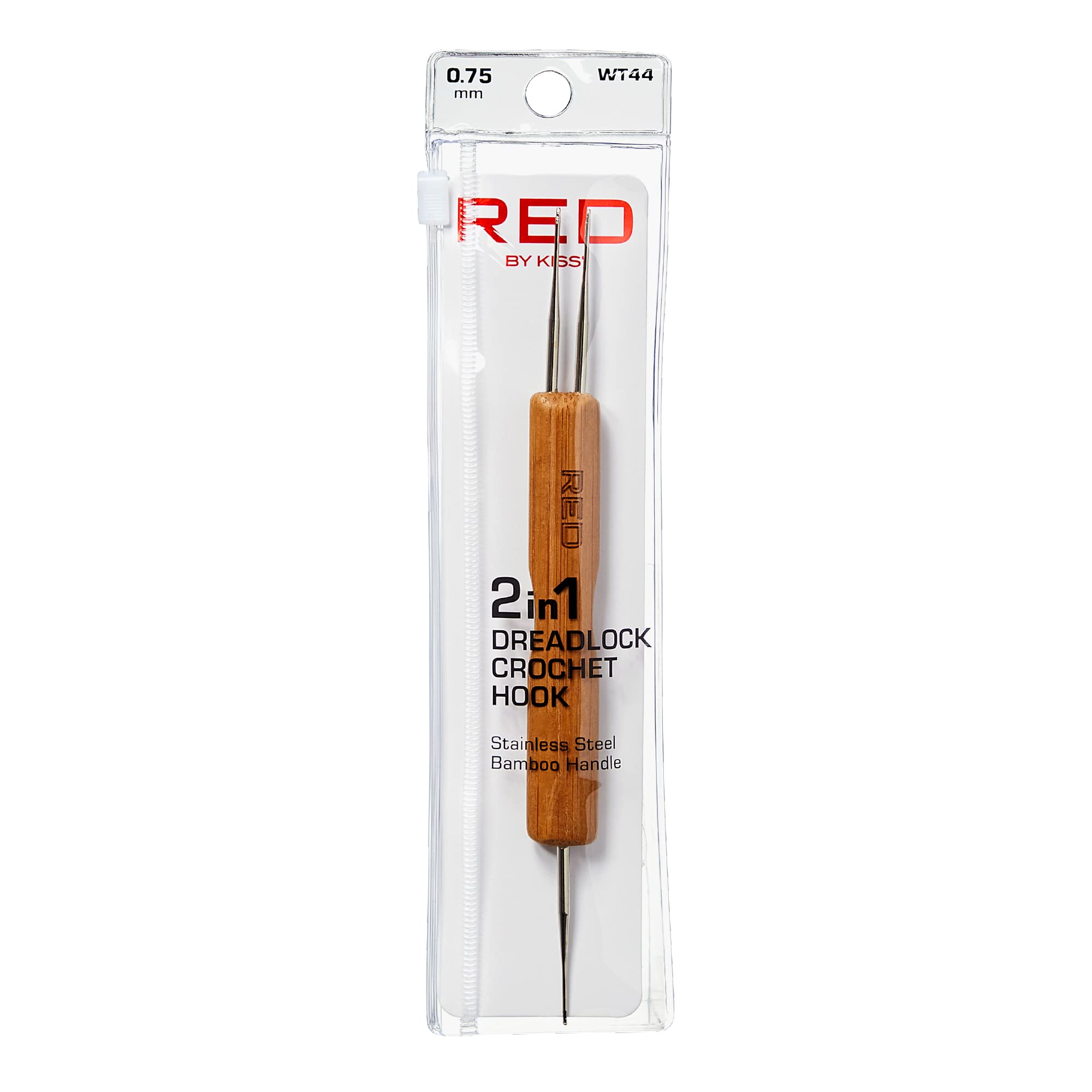 Red by Kiss 2 in 1 Dreadlock Crochet Hook 0.75mm WT44