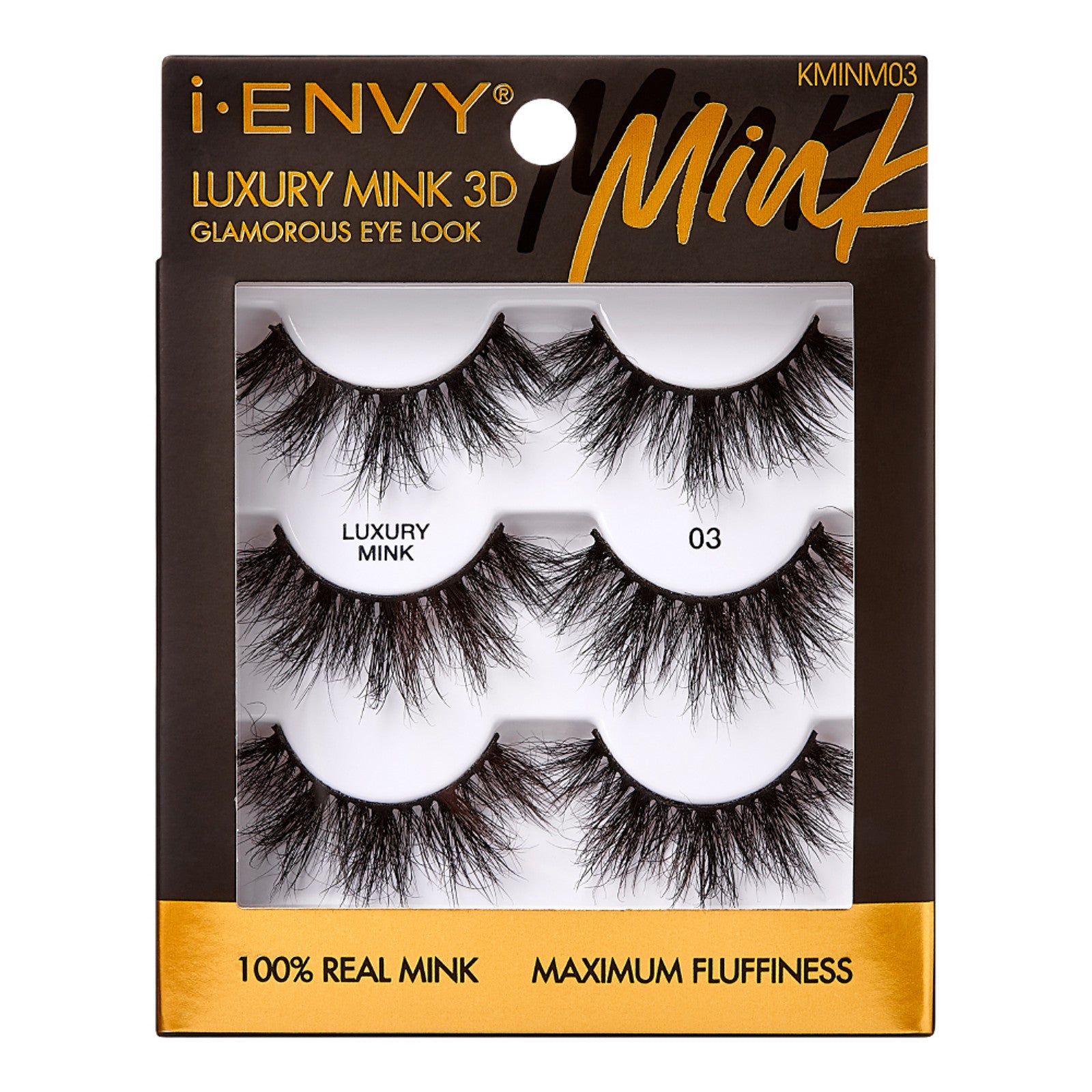 i Envy by Kiss Luxury Mink 3D Eyelashes 3 Pack 03
