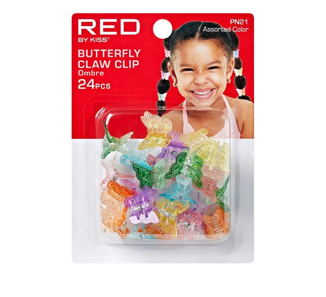 Red by Kiss Butterfly Claw Clip 24pc Ombre Assorted Colours PN21