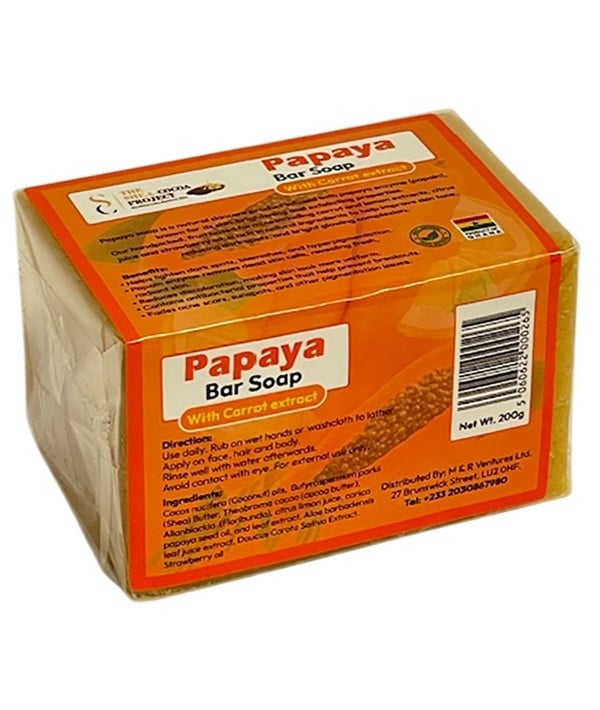 The Shea Cocoa Project Papaya Soap Bar with Carrot 200g