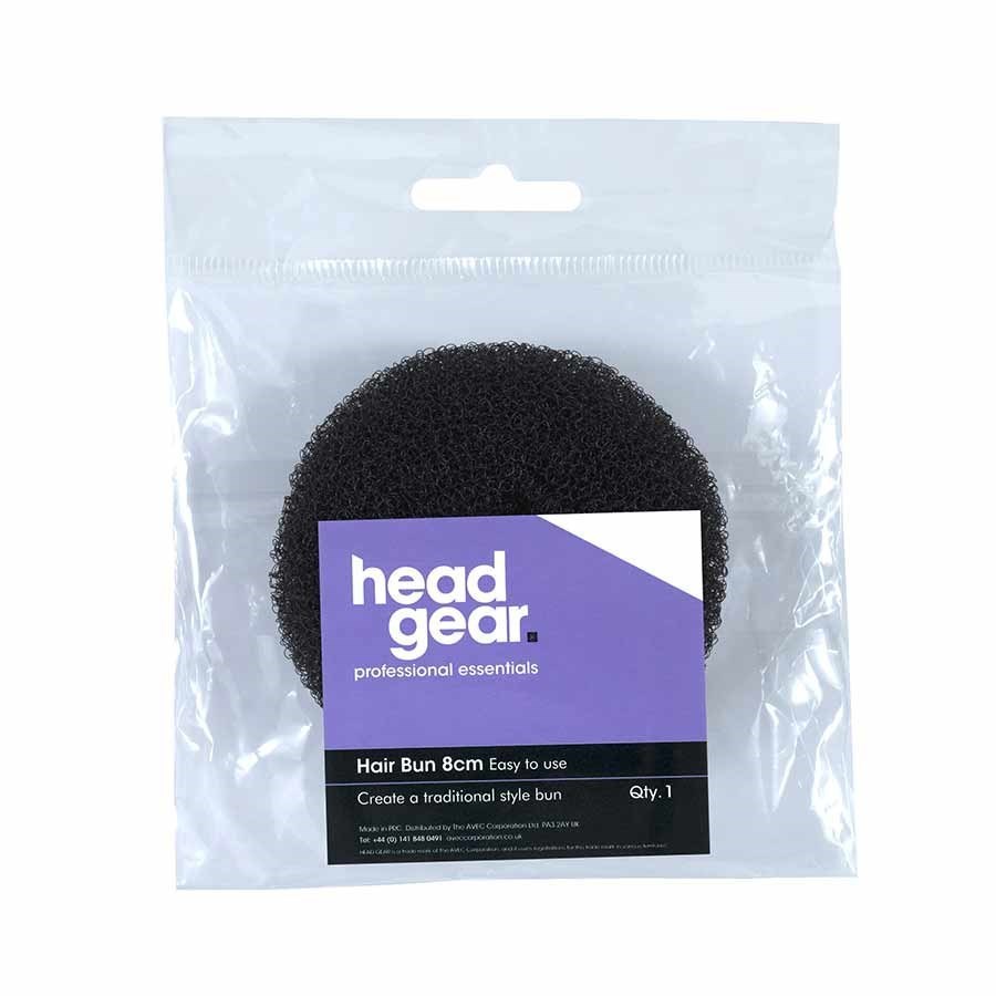 Head Gear Hair Bun Ring 8cm Black