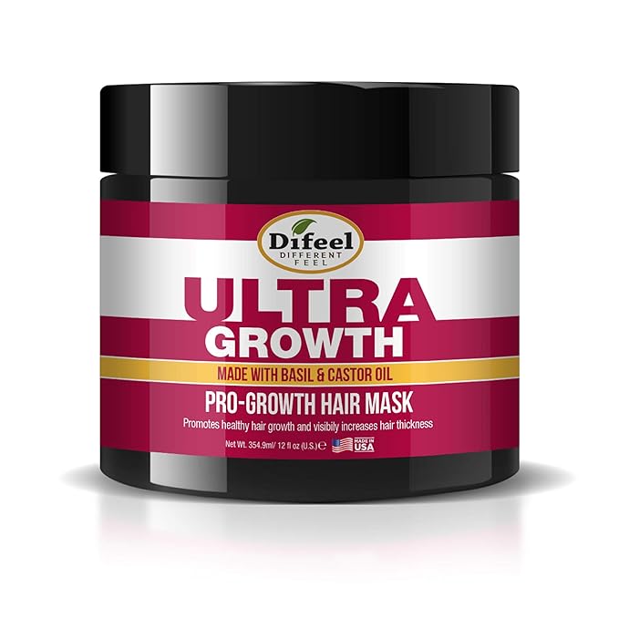Difeel Ultra Growth Basil and Castor Hair Mask 12oz